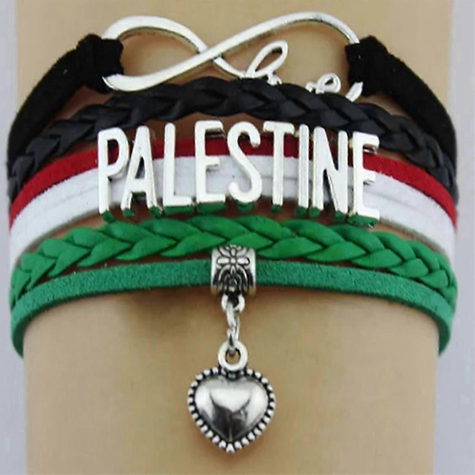 Palestinian Bracelet | Multi-layer Woven Leather Rope | Adjustable
