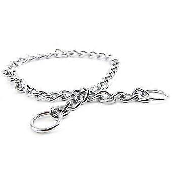 Collier de dressage pour chien en chaîne robuste en acier inoxydable, argenté, 45 cm x 2 mm
