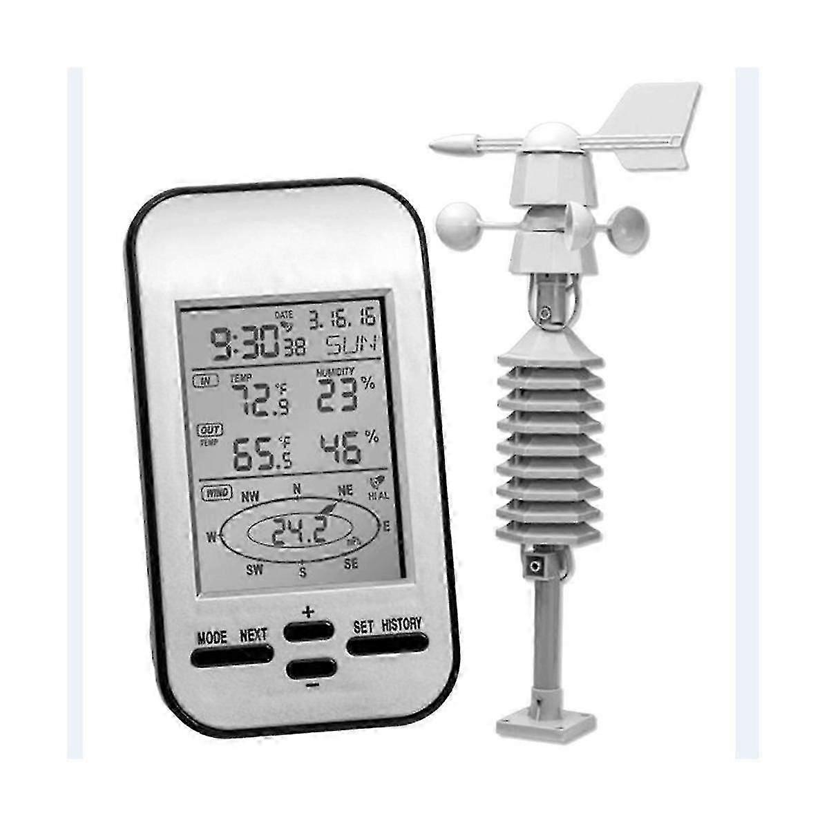 Professional Wireless Out Wind Speed Direction Sensor Digital Wind Temperature Humidity Meter