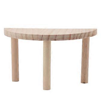 Plateforme de jeu en bois pour hamster, support demi-rond et sr en pin pour petits animaux