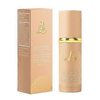 4 in 1 Foundation Liquid Hydrating Medium Full Coverage Concealer SPF 50+ Longwearing Waterproof Foundation Natural Face Makeup 2pcs