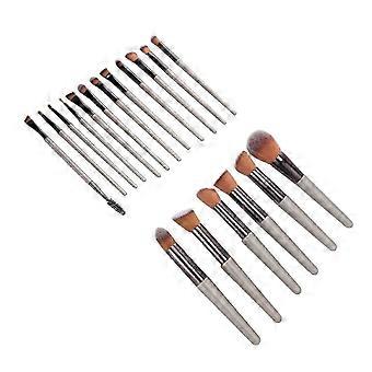 18 Pieces Makeup Brush Set Beginner Cosmetic Powder Applicator for Eyeshadow Blush Eyelashes Eyebrows UX