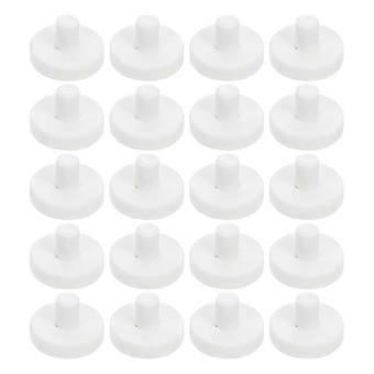 20 unidades de bases em formato de T para aquário, suportes para corais e plugs para mudas de coral (branco)