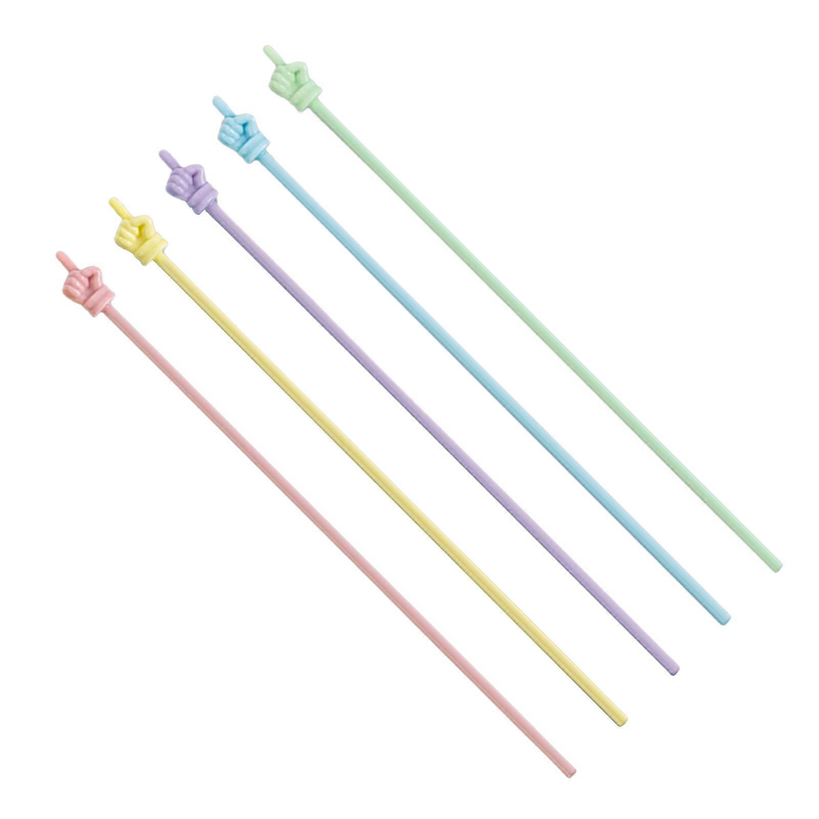 5/10Pcs Small Plastic Hand Pointers Teaching Pointers Reading Pointers Presentation Finger Pointers for Homeschooling Multicolor