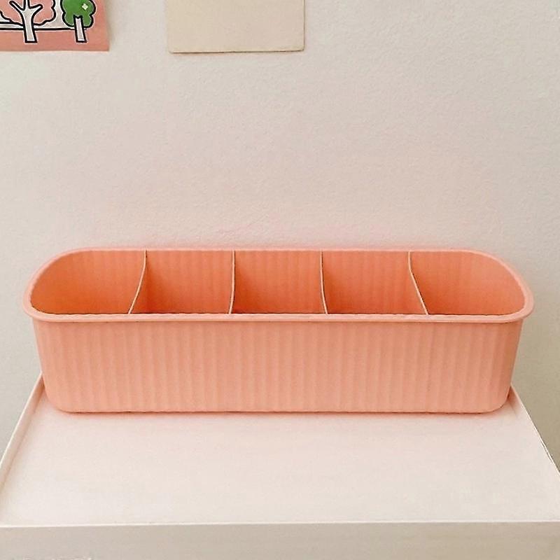 5 Grid Compartment Writing Case Durable Superposable Storage Baskets Multifunctional Large Capacity Commodity Shelf Stationery