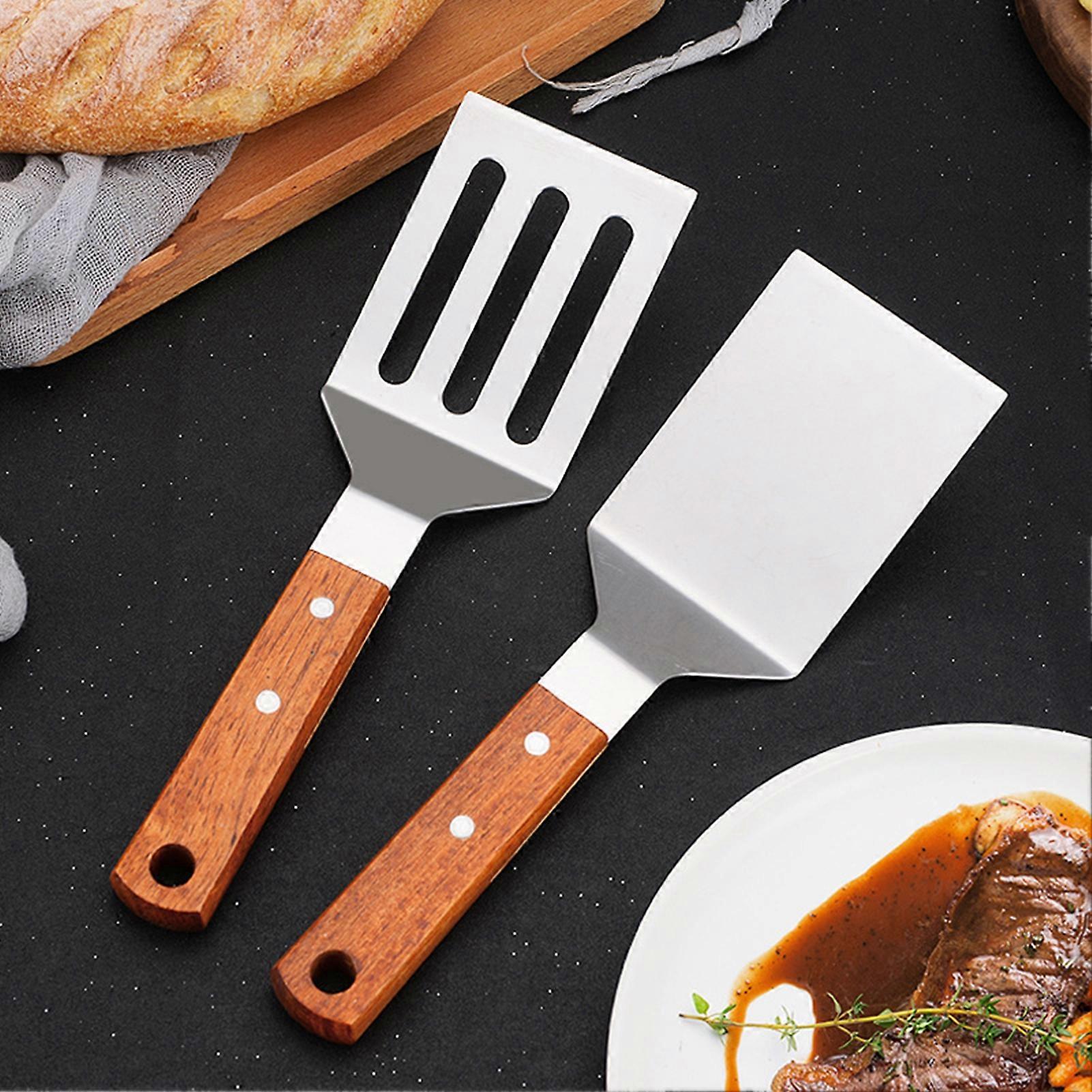 Slotted and Solid Spatula Set for Baking and Flipping Cooking