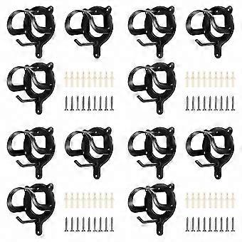 Horse Tack Storage: 12 Pcs Metal Bridle Rack, Bracket & Halter Hanger Hooks with Tubes and Screws