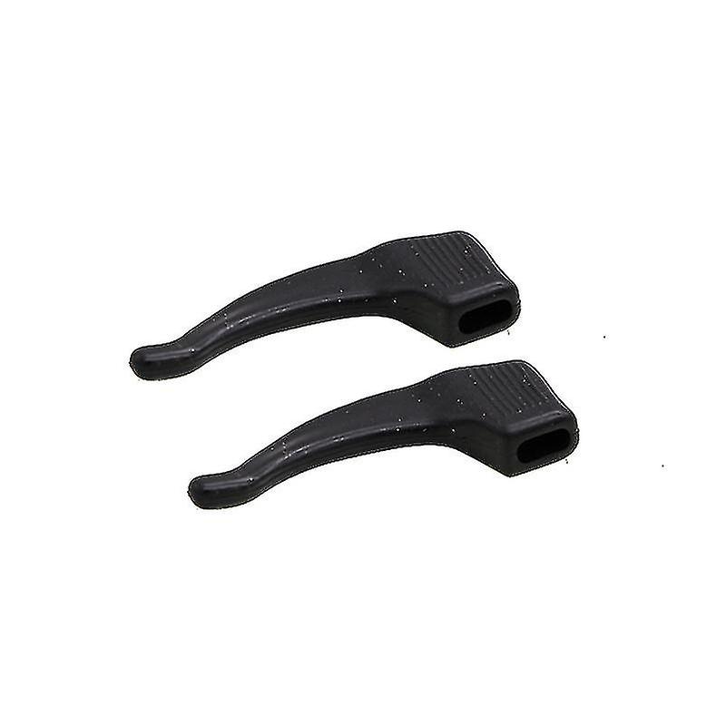 メガネ眼鏡アンチスリップイヤーフックグリップ用アイガラスイヤーフックチップシリコンアイグラステンプルチップ(ブラック、透明、20ペア