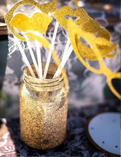 Gold glitter photobooth kit