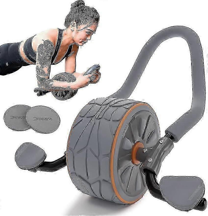 Ab Roller Wheel for Core Training - Wide Wheel & Padded Handles - Compatible wit