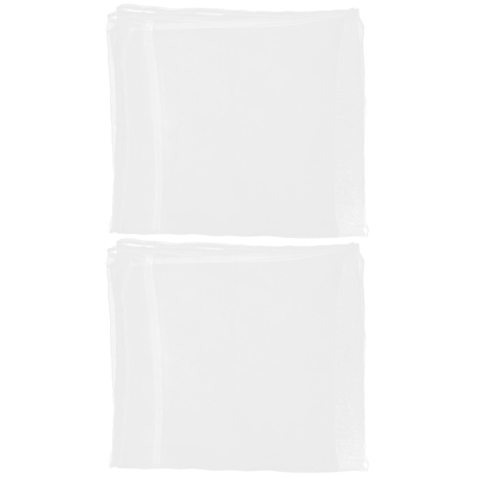 Polyester Curtain White Sheer Curtain for Window 8Pcs Set