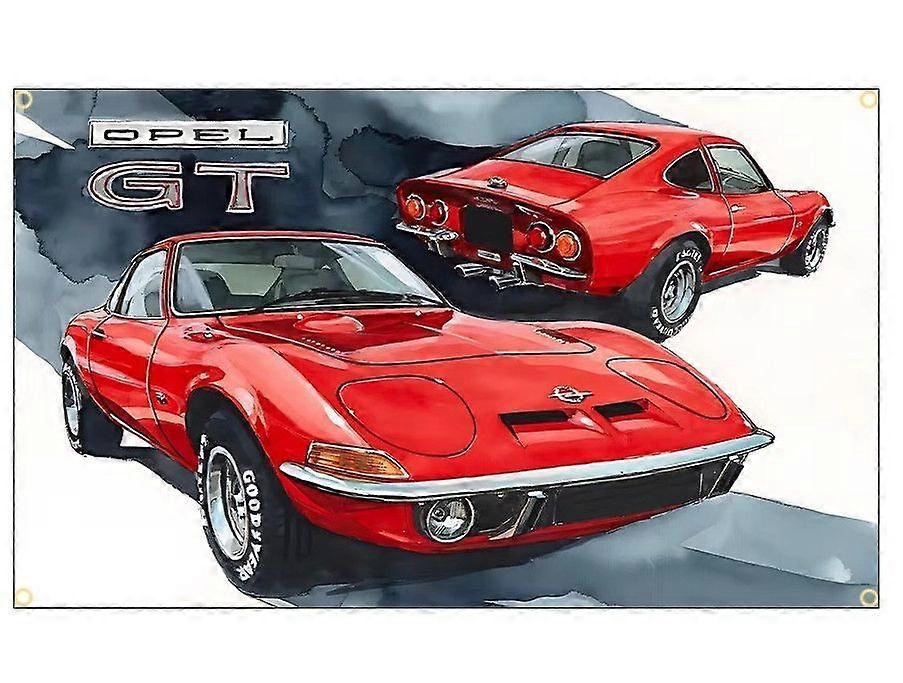Opel Gt Racing Banner Flag Red SD-607