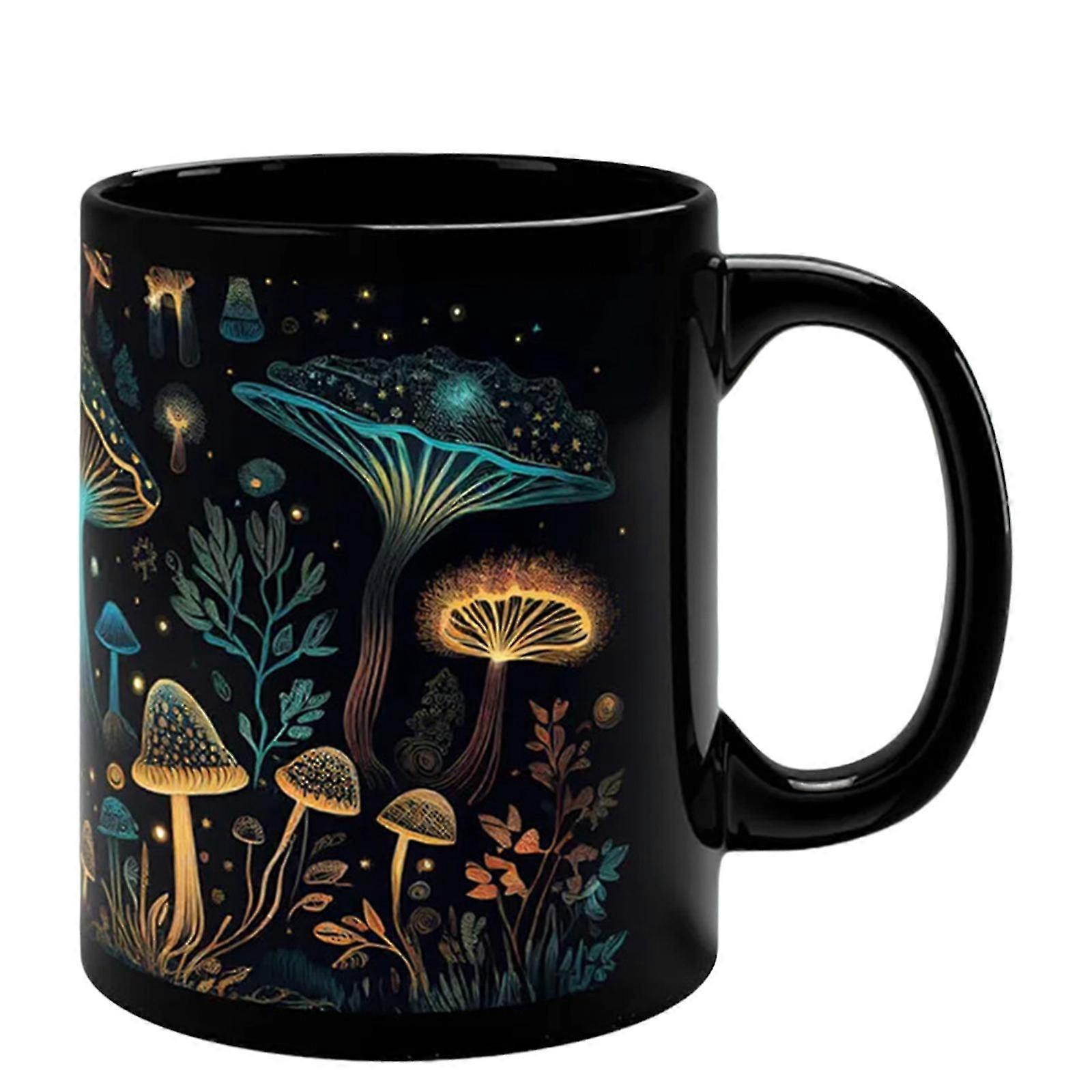 Compact 3D Mushroom Ceramic Tea Cup