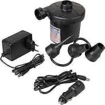 Electric Air Pump with 3 Nozzles DC12V/AC 230V-50Hz for Inflatable Mattresses Cushions