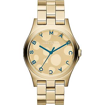 Marc by Marc Jacobs Henry Japanese Quartz Analog Woman Watch with MBM3267 Gold Plated Stainless Steel Bracelet