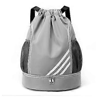Outdoor Sports Balls, Backpack Drawstring Bag Portable Oxford Cloth Basketball Football Organizing Bag Large Capacity Storage_HP