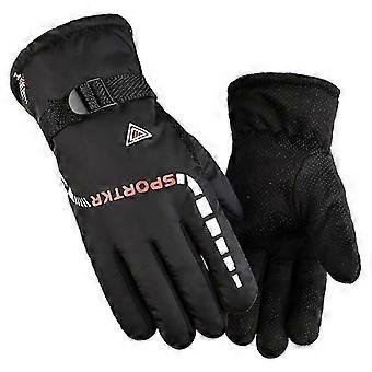 1 Pair Men Waterproof Winter Cycling Warm Gloves For Riding Motorcycle Sport Outdoor