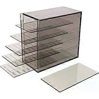 5-layer Black Lash Organizer Box with Eyelash Extension Tool Storage, False Eyelashes Holder Tray for Cosmetic and Makeup Supplies
