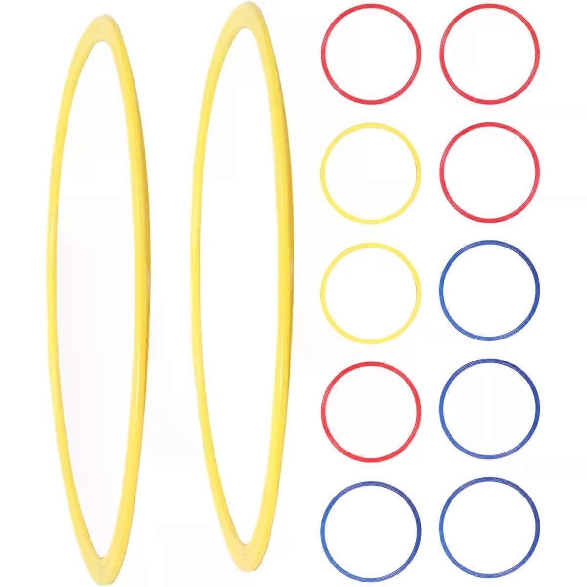 12pcs Agility Training Hoops, PP Nonslip Rings