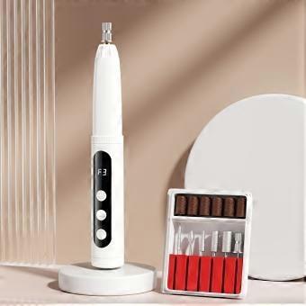 6-Piece 3-in-1 Electric Nail Drill Set, Manicure Grinding and Polishing Machine for Home and Salon Use