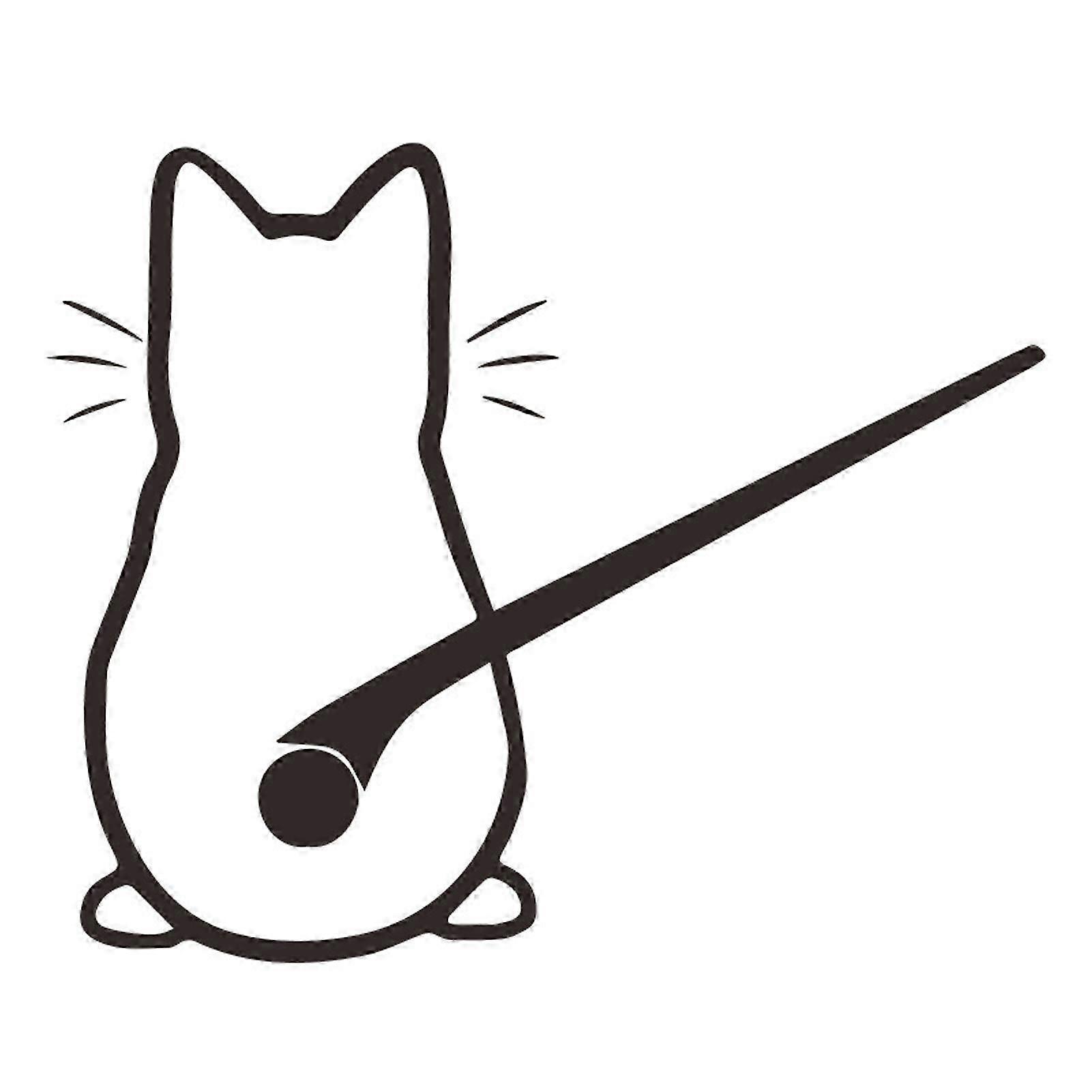 Cat Tail Wiper Decal Waterproof UV Resistant