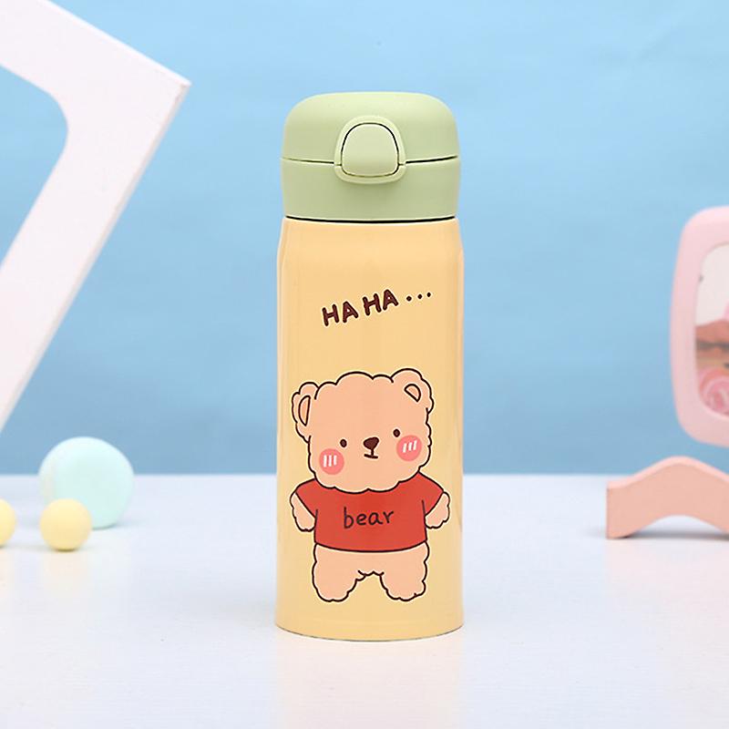 480ml Stainless Steel Thermos Mug With Case Cartoon Leak-proof Kid Thermal Mug