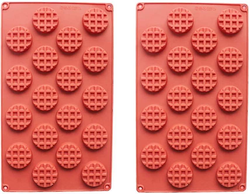 thumbnail image 1 of Molde de silicona LANNMXG para gofres pequeños rectangulares y redondos 18 y 20 cavidades, 1 of 5