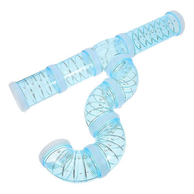 15X6x6cm Sky Blue Pet Playpens 1 Set Diy Hamster Tunnel Plastic Pipe Tube Hamster Cage Toy Hamster T