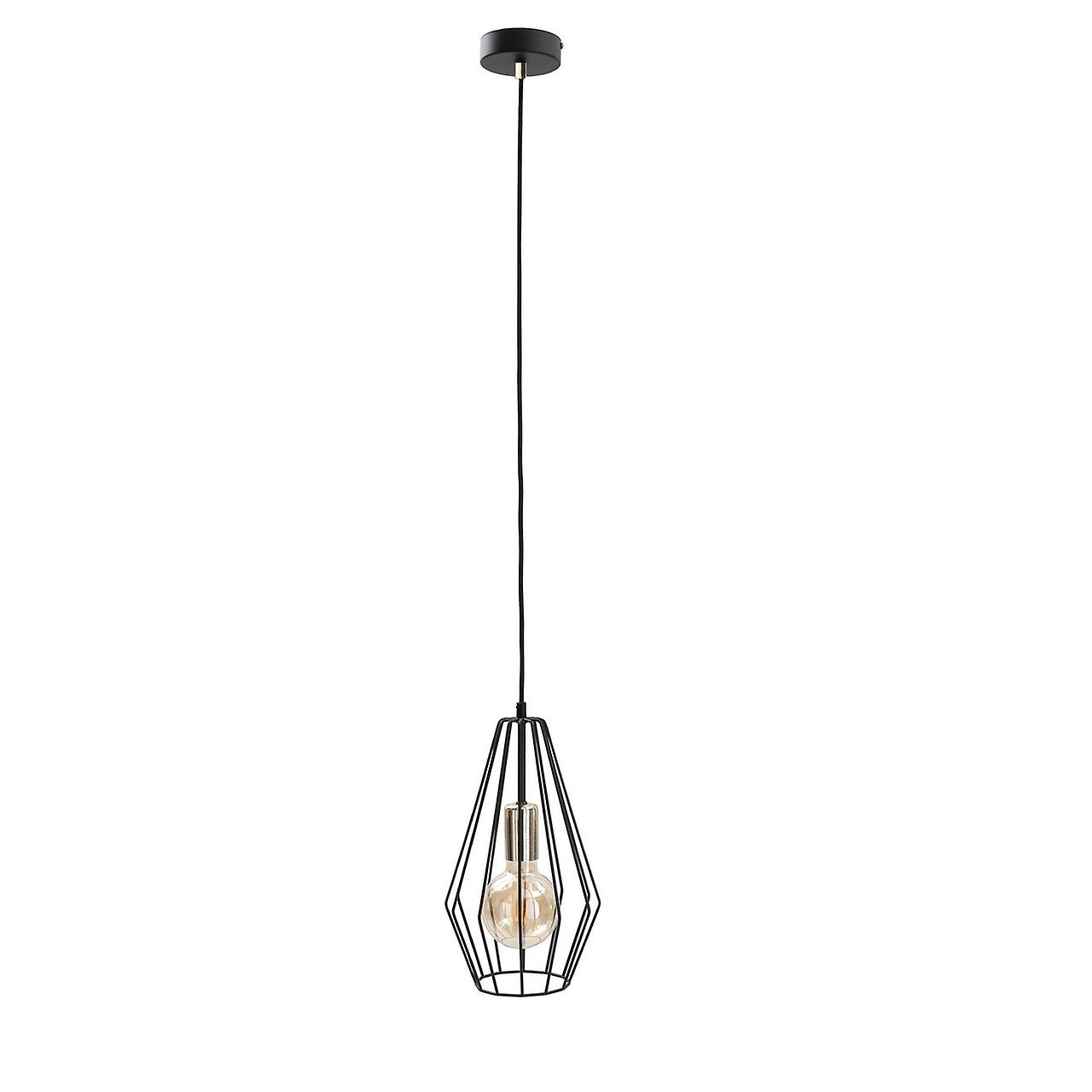 Lex Wire Frame Pendant Ceiling Light Gold, 19cm, 1x E27