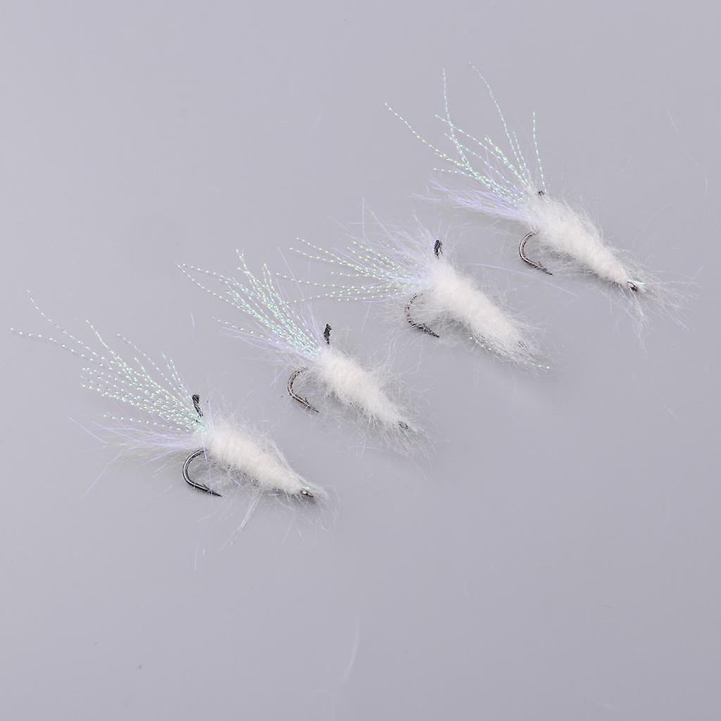 Lure Bionic Feathers Fly Hook Freshwater Plush Shrimp Artificial Bait