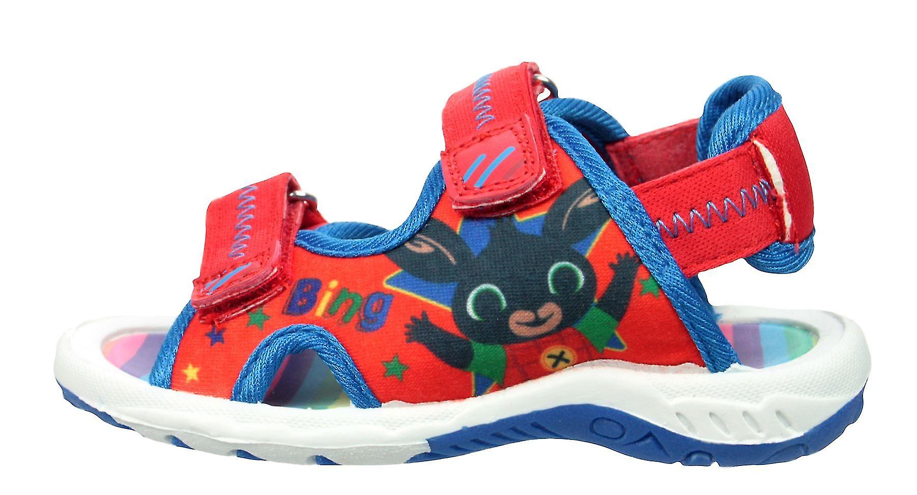 男の子 レッド&ブルースター Bing フック&ループ カジュアルスポーツ サンダルシューズ UK チャイルド 5-10