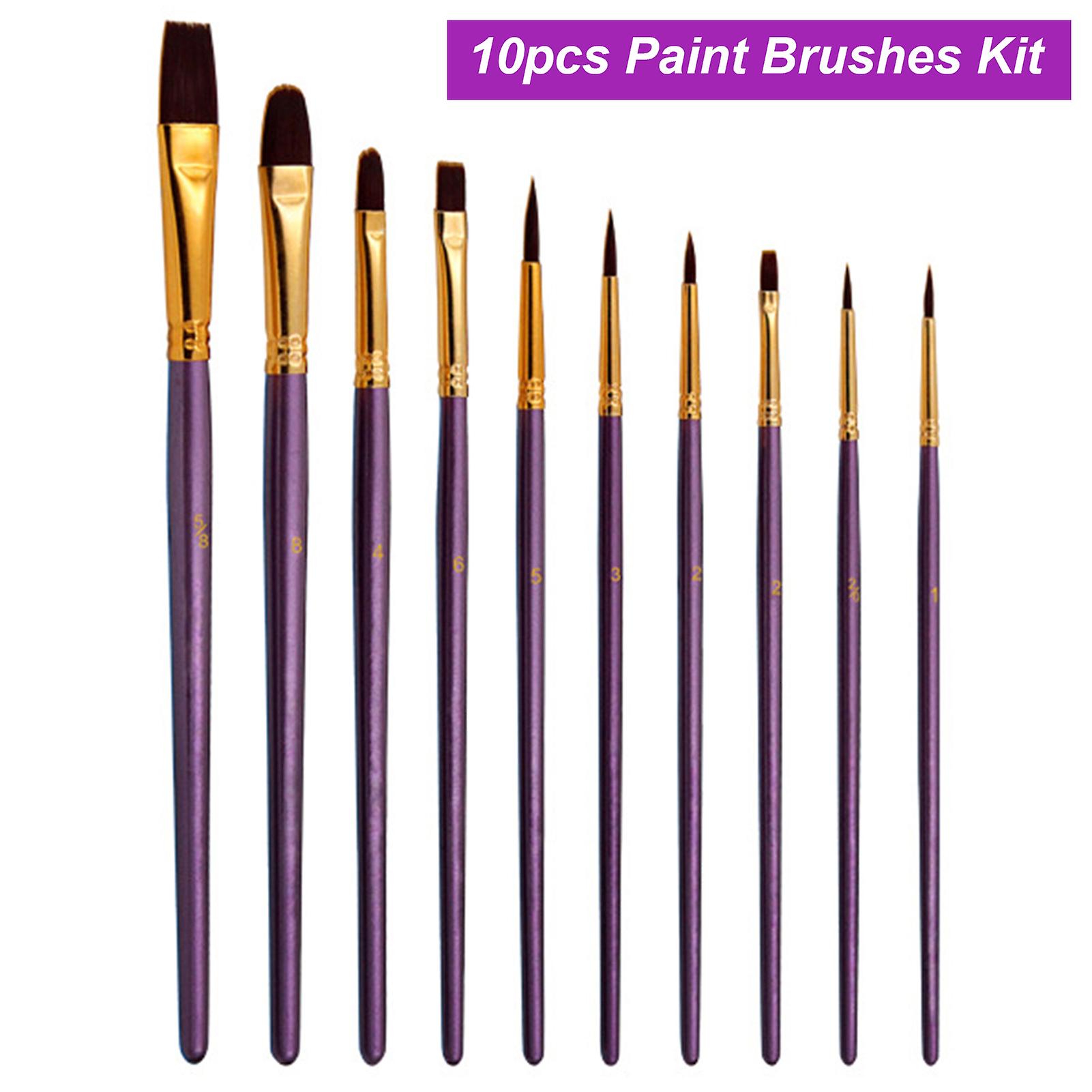10pcs Paint Brushes Set Kit