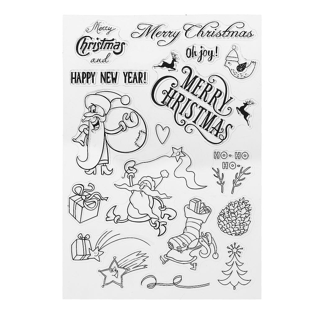 サンタクロースシリコンスタンプスクラップブッキングジャーナルDIYカード作成アルバム