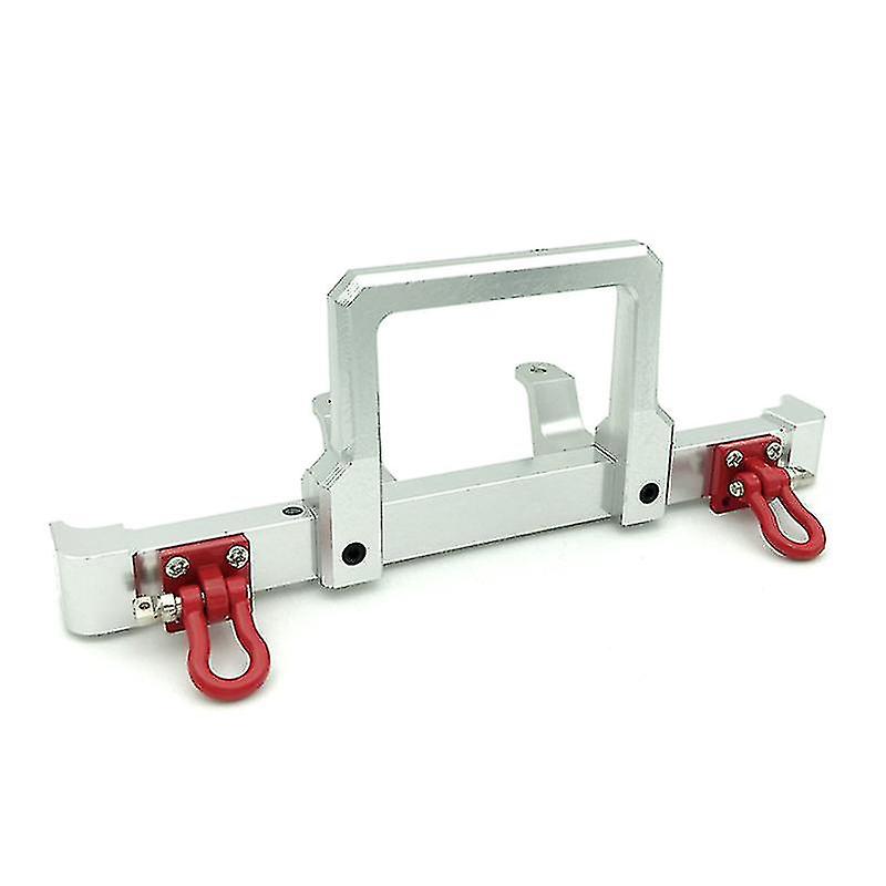 Metal Front Bumper With Tow Hook Compatible With Mn D90 D91 D96 Mn-90 silver