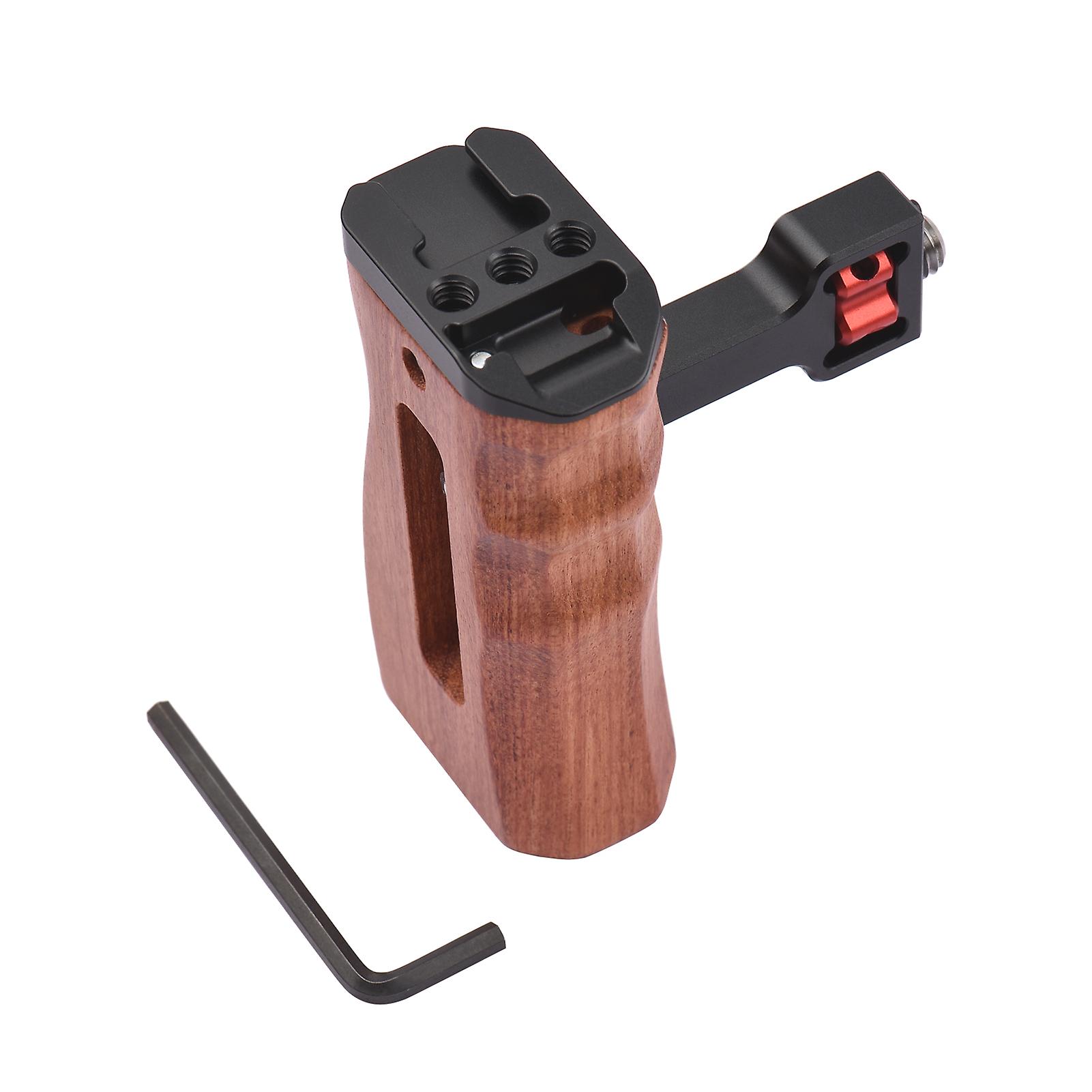 Adjustable Wooden Camera Cage Handle Left/right Side Hand Grip