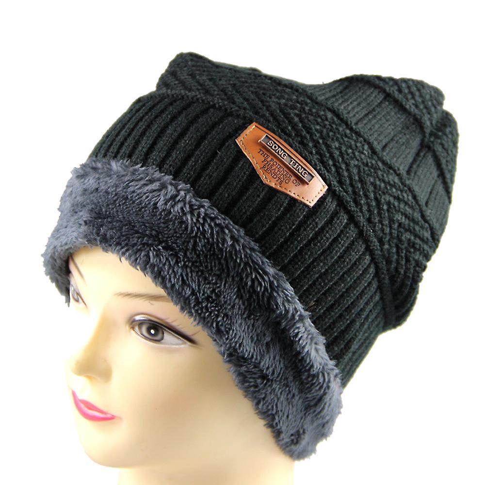 Men Winter Warm Knitting Hat Soft Warm Knitted Cap