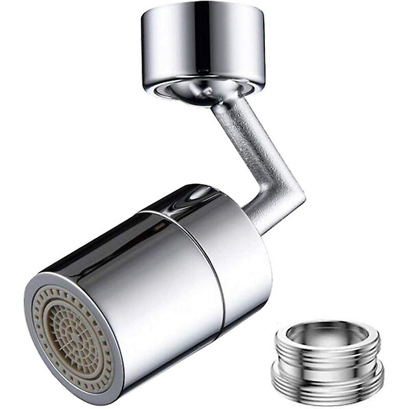 Kitchen Faucet 720 Degree Rotation Dual Mode Splash Filter Faucet Spray Foam Aerator Nozzle With Adapter 22mm To 24mm Mesh Filter (1 Pcs)