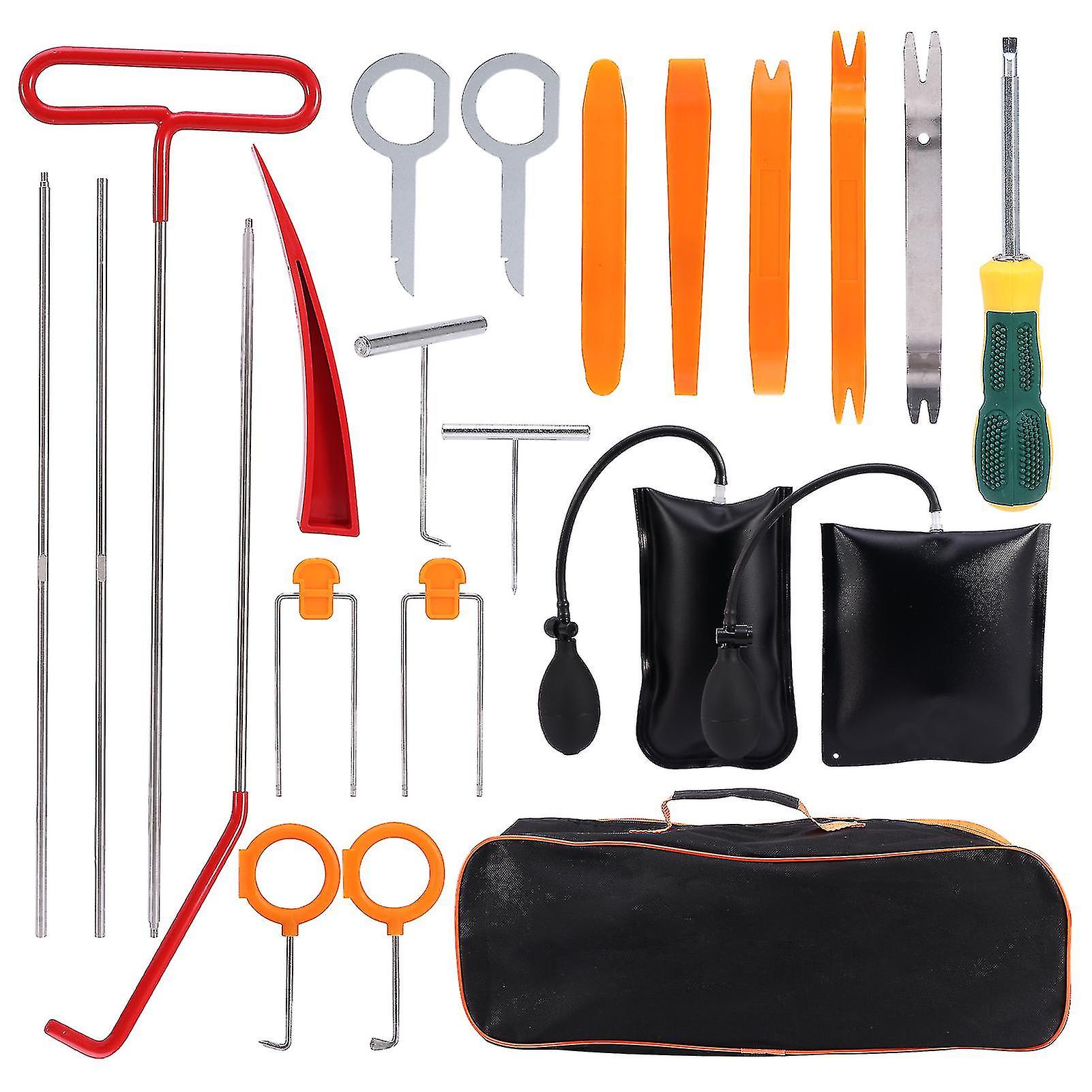 22pcs Professional Car Tool Kit Manual Air Bag Non Marring Wedge Multifunctional