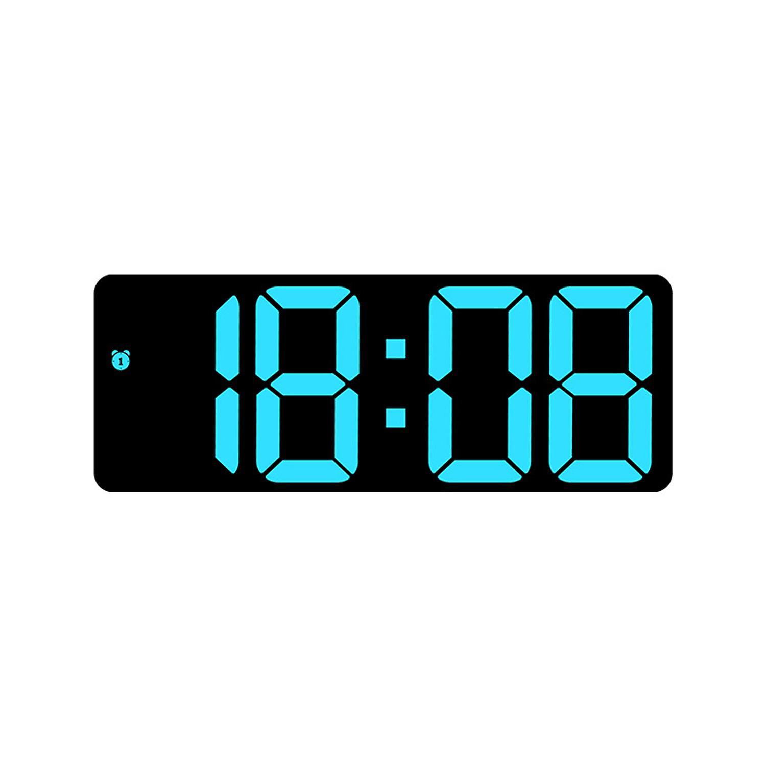 ZHOUBA Digital Alarm Clock Large Screen Snooze Function Easy-to-Read Desktop LED Alarm Clock