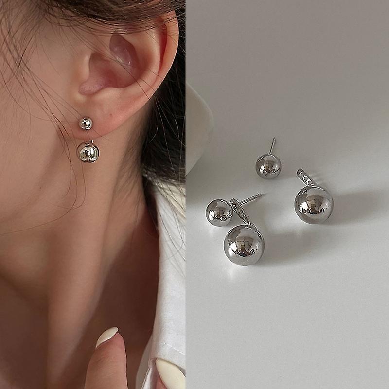 Cercel femei fată stud ureche Drop Punk Water Drop Half Empty Smooth Metal Personalized Simple Charm T