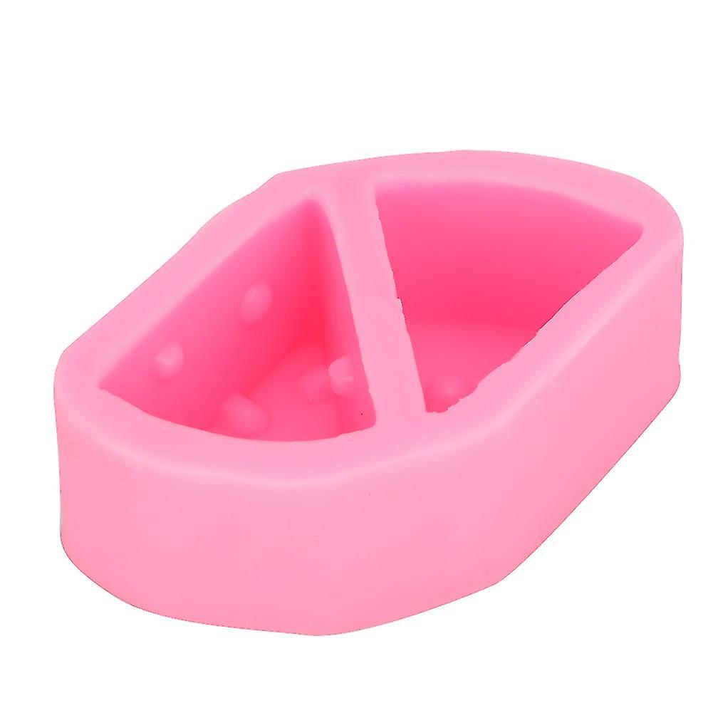 Household Triangular Cheese Mousse Cake Mold Silicone Mold Cake Baking Tool Pink