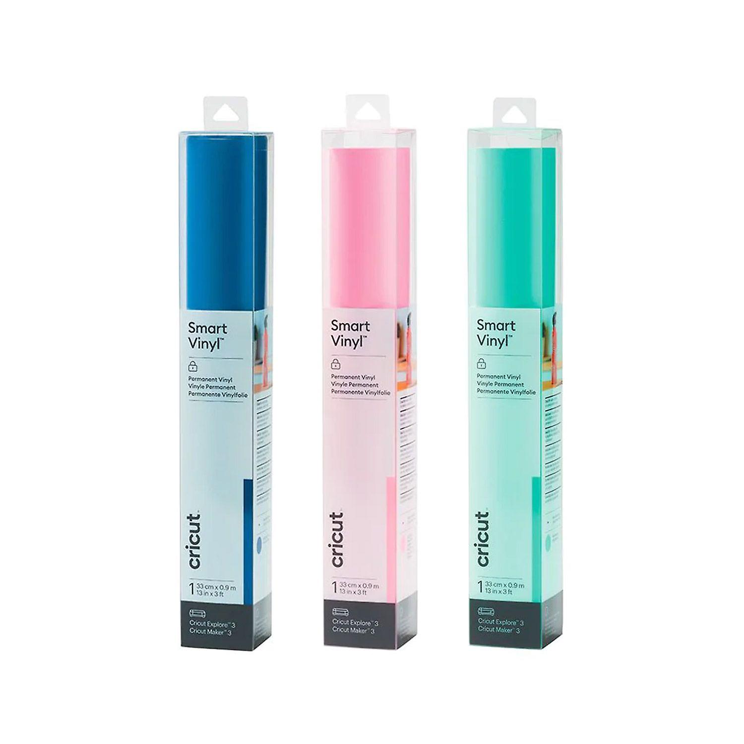 3 permanent vinyls 91 x 33 cm - Mint, light pink, blue
