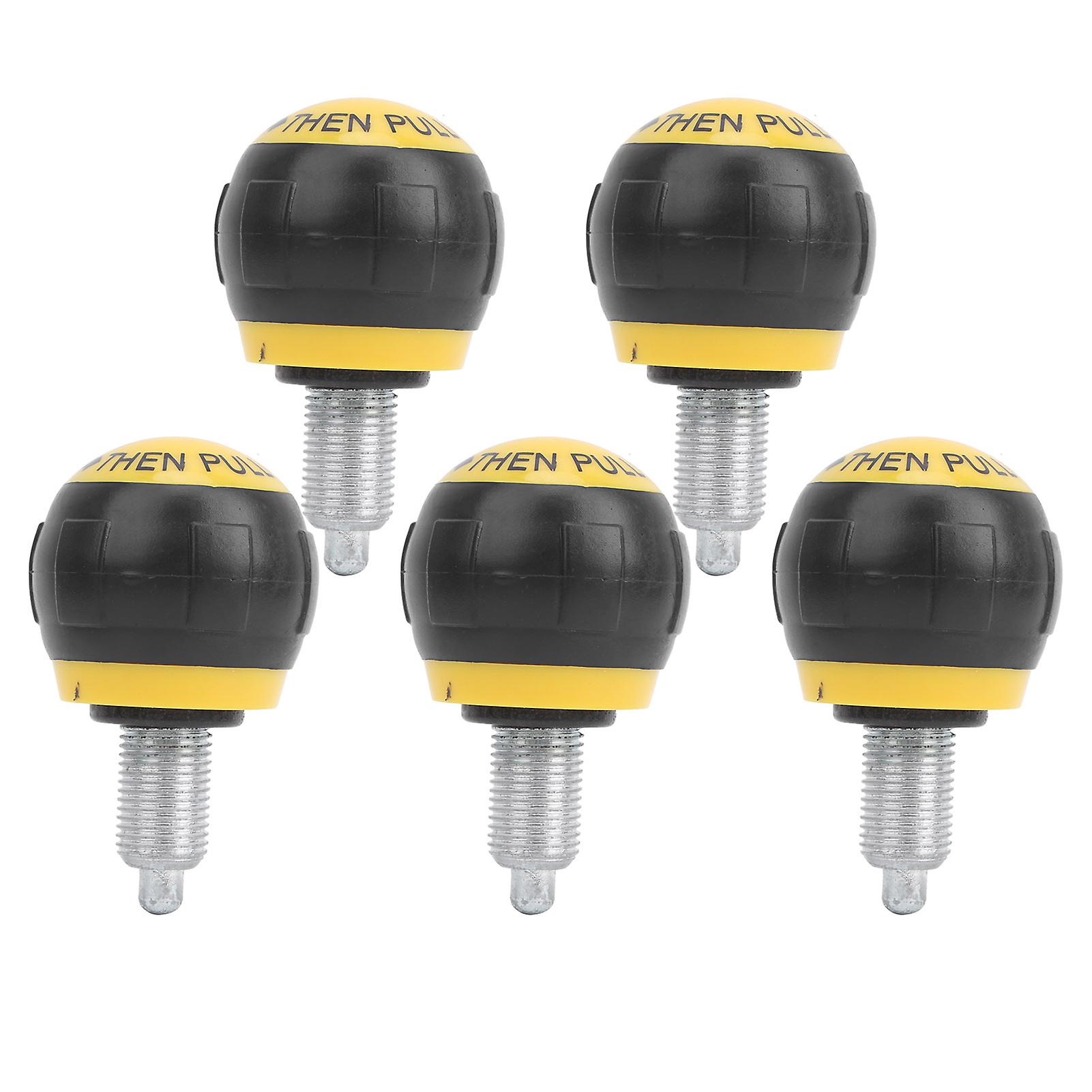 Lot de 5 boutons de traction en carton synthétique, 50 x 45 mm, accessoire de rechange pour exercices, noir et jaune, M16