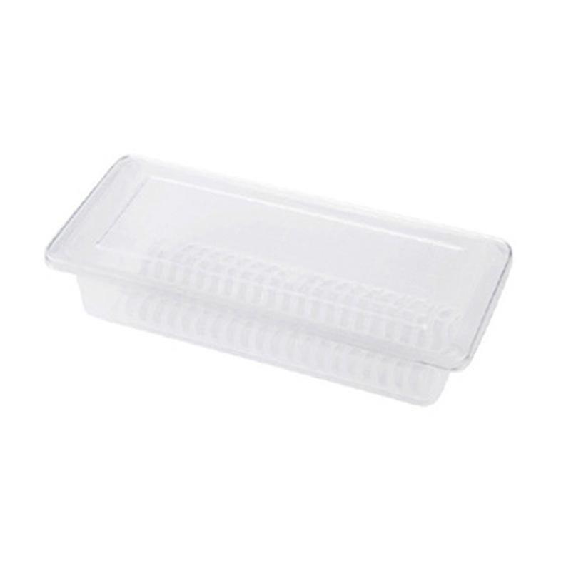 Food Storage Container PP Transparent Multifunctional Stackable Refrigerator Preservation Accessories with Draining Board Small