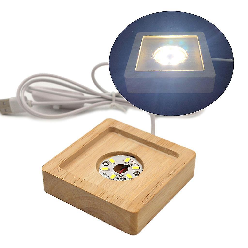Wooden Light Stand Base Colorful /white/warm Light Led Lights Display Base