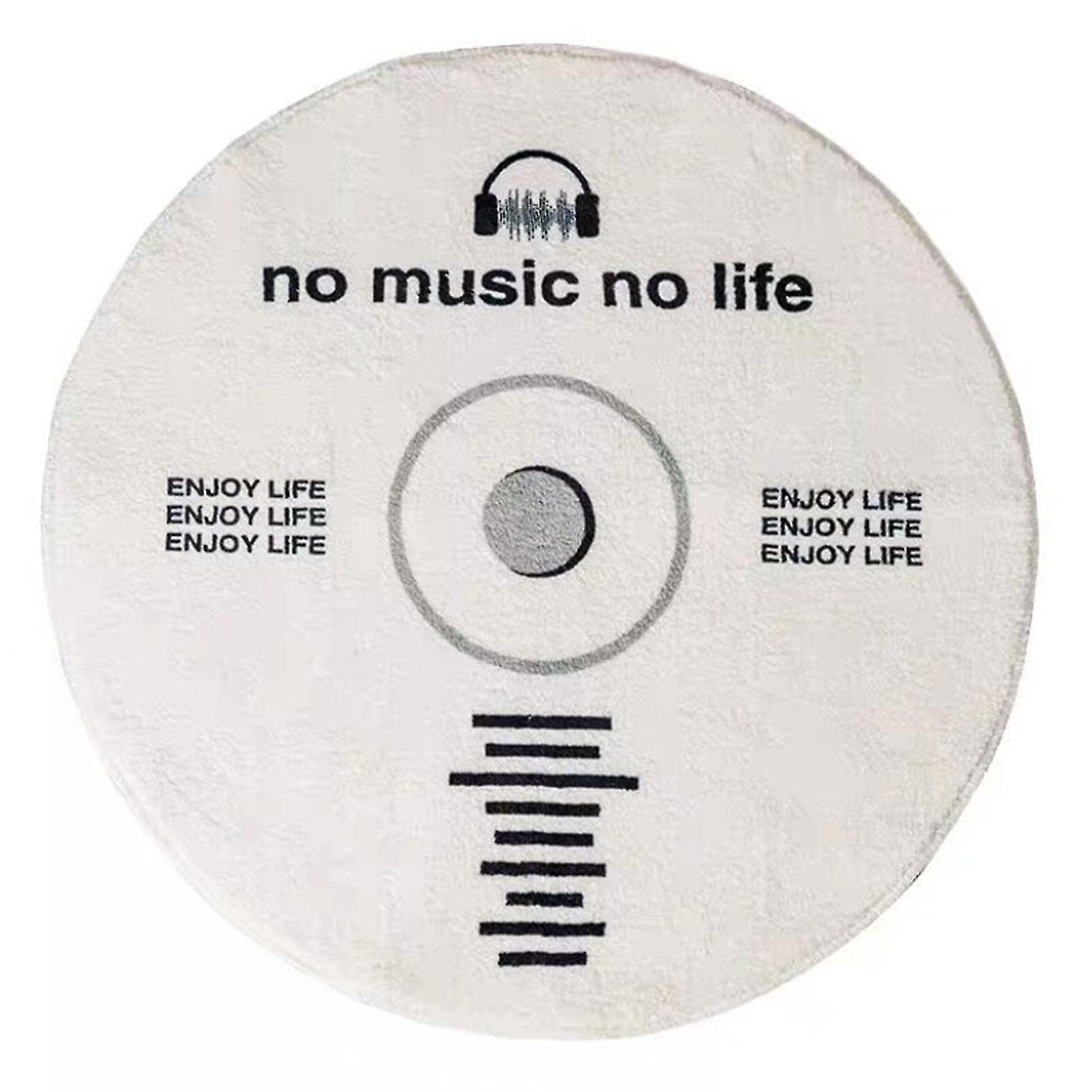 Wasserabsorbierende Matte Retro-CD-Disk-Design Anti-Rutsch-Dicke Weiche Kaschmir-Nachahmung zu Hause Badezimmermatte Typ 2 100x100cm