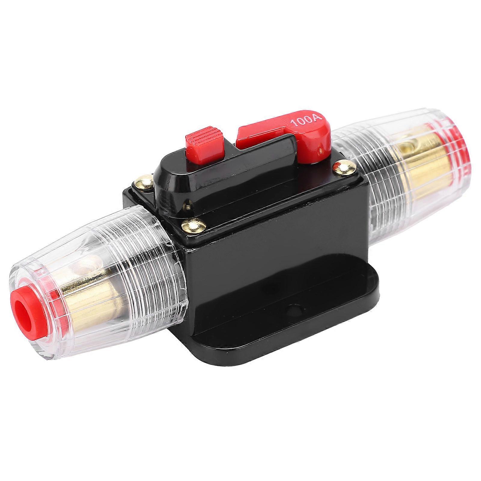 Circuit Breaker Red Copper Phenolic Plastic Resettable Fuse Protector for Car Audio System100A