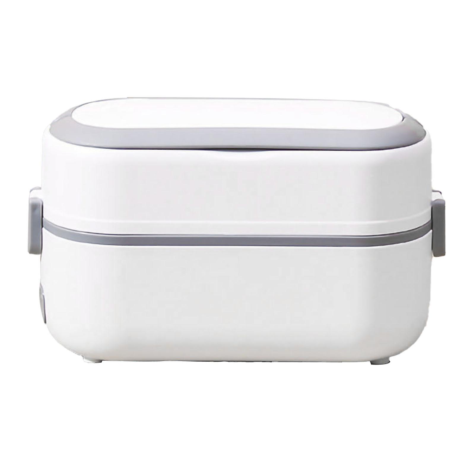 250W Portable Electric Lunch Box with Handle – Fast Heating for Home & Office, 220V CN Plug, Gray Square Design
