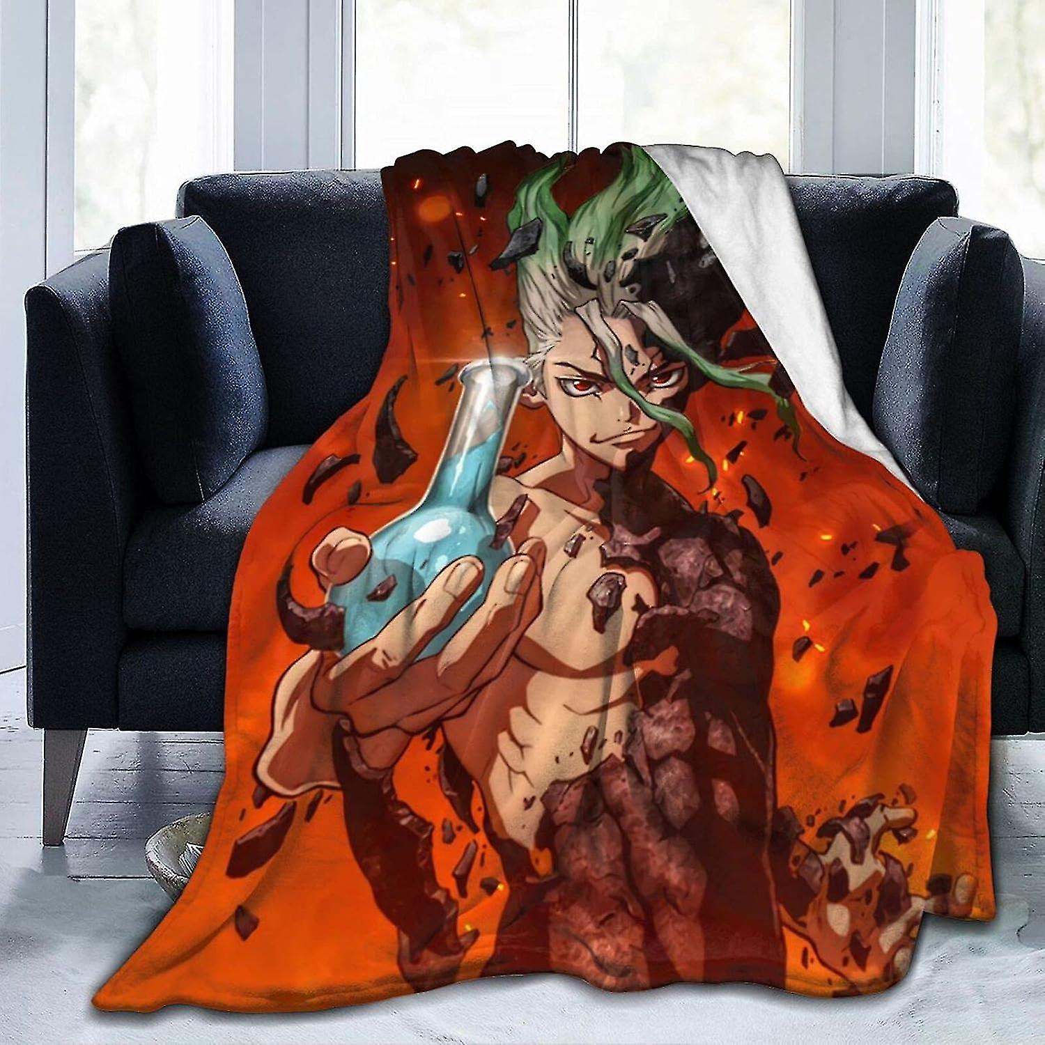 Dr Stone Ultra-soft Micro Fleece Blanket Comfortable And Warm In All Seasons For Couch Bed Sofa