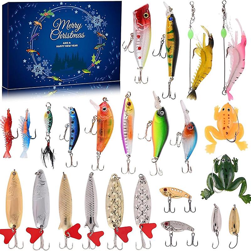 Advent Calendar Fishing Christmas Countdown,fishing Tackle Advent Calendar
